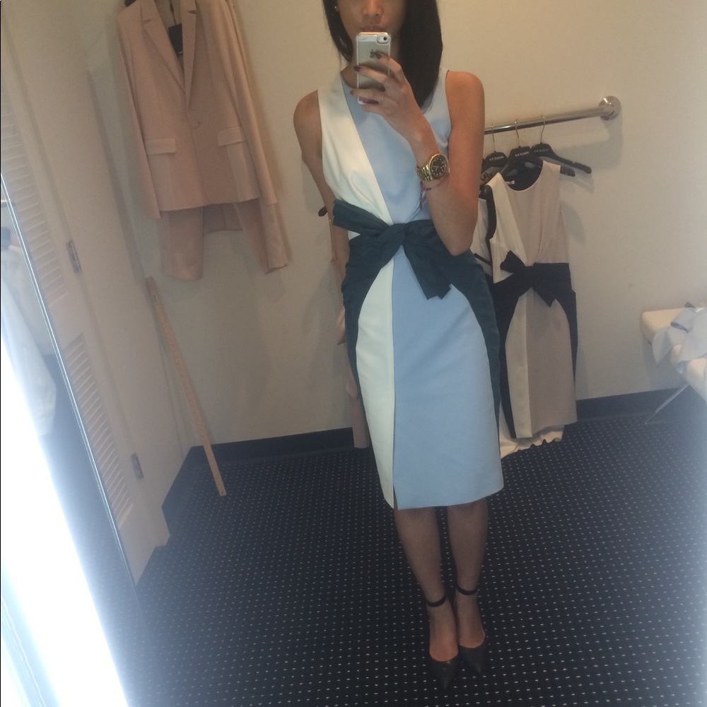 Brand New Paule Ka Multi Color Block Bow Dress